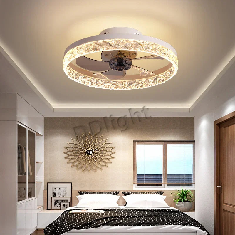 plafonnier ventilateur de plafond lumineux télécommandé dimmable décoratif - vue 4 sur 15