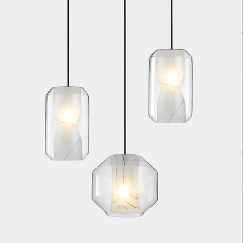 LED-Deckenleuchte aus Glas im nordischen Design – dekorative Innenleuchte