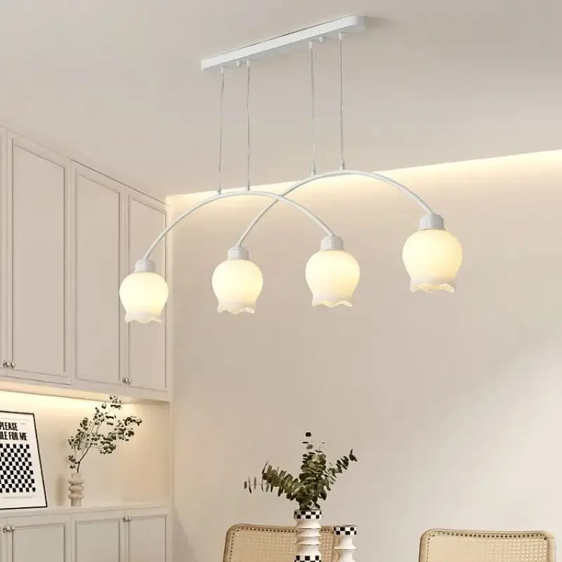 lustre design luxe à led avec orchidées persistantes modernes - vue 5 sur 11