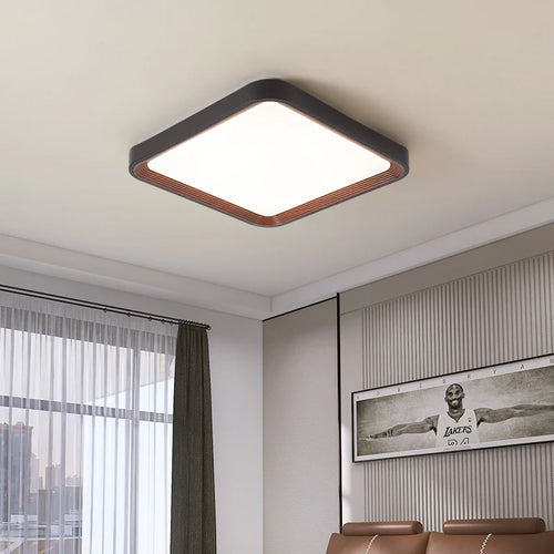 Moderner Deckenleuchte aus Nussbaum für das Schlafzimmer - vue 3 sur 12