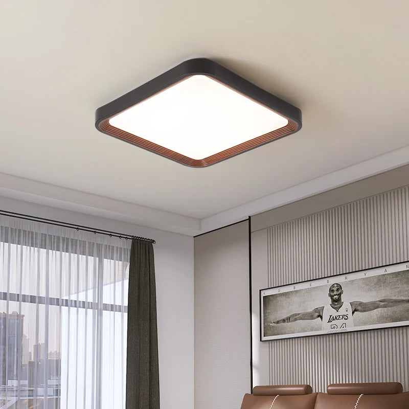 Moderner Deckenleuchte aus Nussbaum für das Schlafzimmer - vue 3 sur 12