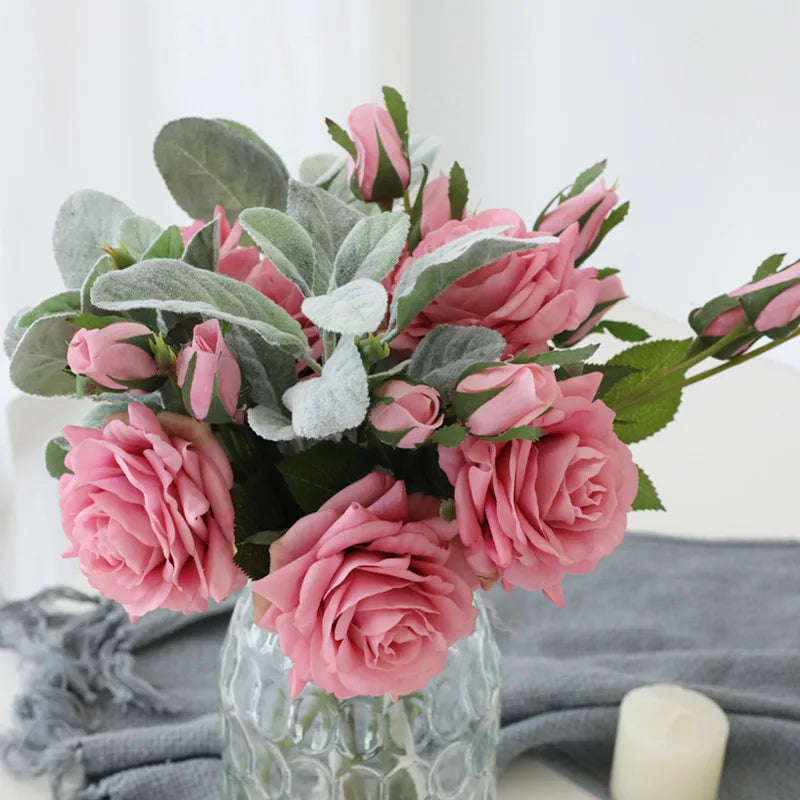 bouquet de roses artificielles pour mariage et décoration - vue 4 sur 11