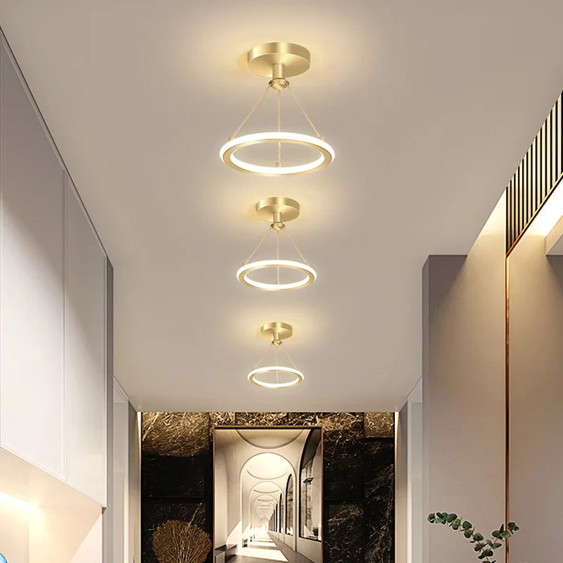 plafonnier LED moderne nordique rond - vue 6 sur 6