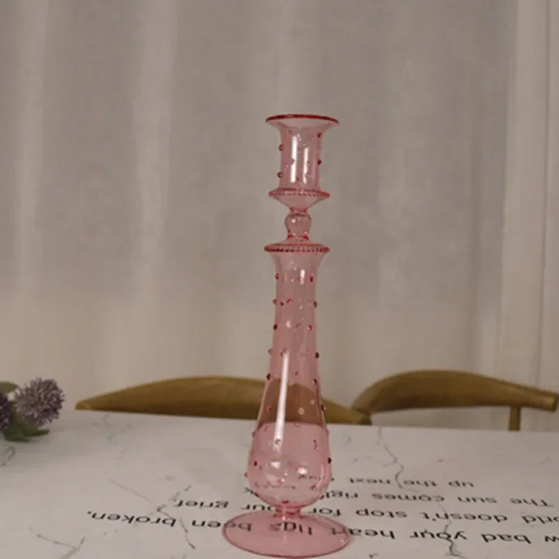 bougeoir en cristal pour décorations de mariage romantique - vue 7 sur 8