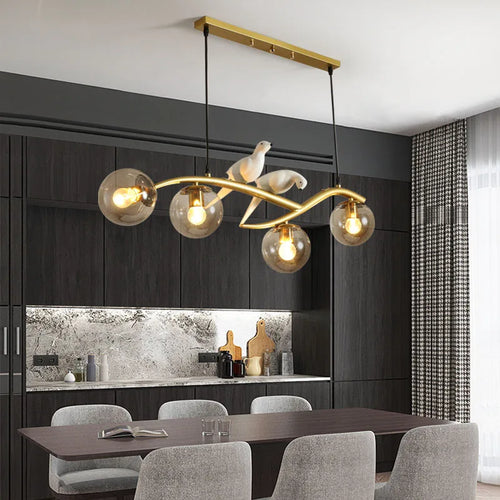 Kronleuchter Design in Vogel-Form für moderne Innendekoration - vue 3 sur 9