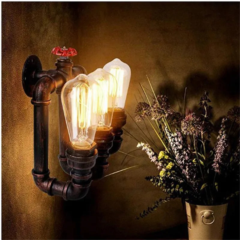applique murale vintage à valve pour un éclairage industriel décoratif