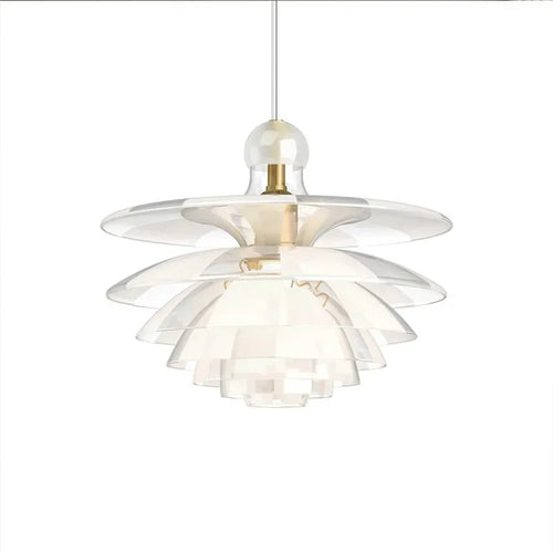 lustre en verre led moderne design scandinave éclairage suspendu élégant