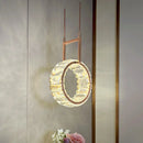 Moderne runde LED-Wandleuchte aus Luxus-Kristall