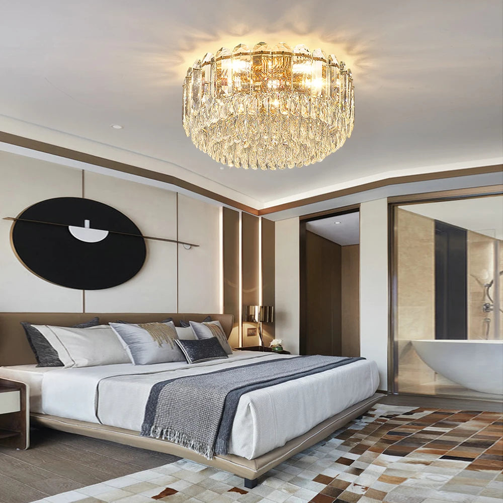 plafonnier led smokey gris luxe moderne déco intérieur salon collection 2023 - vue 5 sur 28
