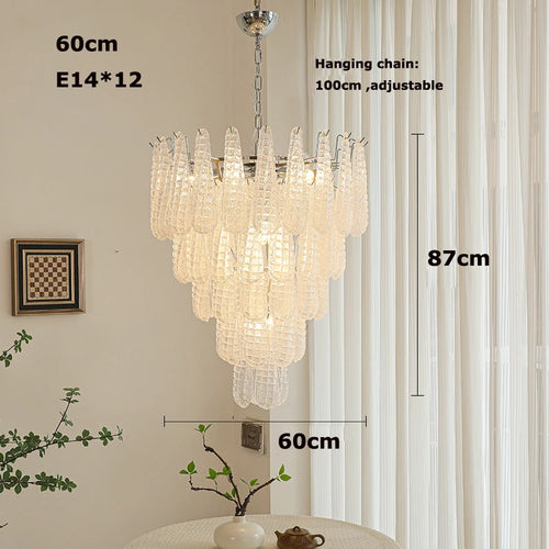 Pendelleuchte aus farbigem Glas mit dekorativem Blatt für ein stilvolles Interieur - vue 11 sur 12