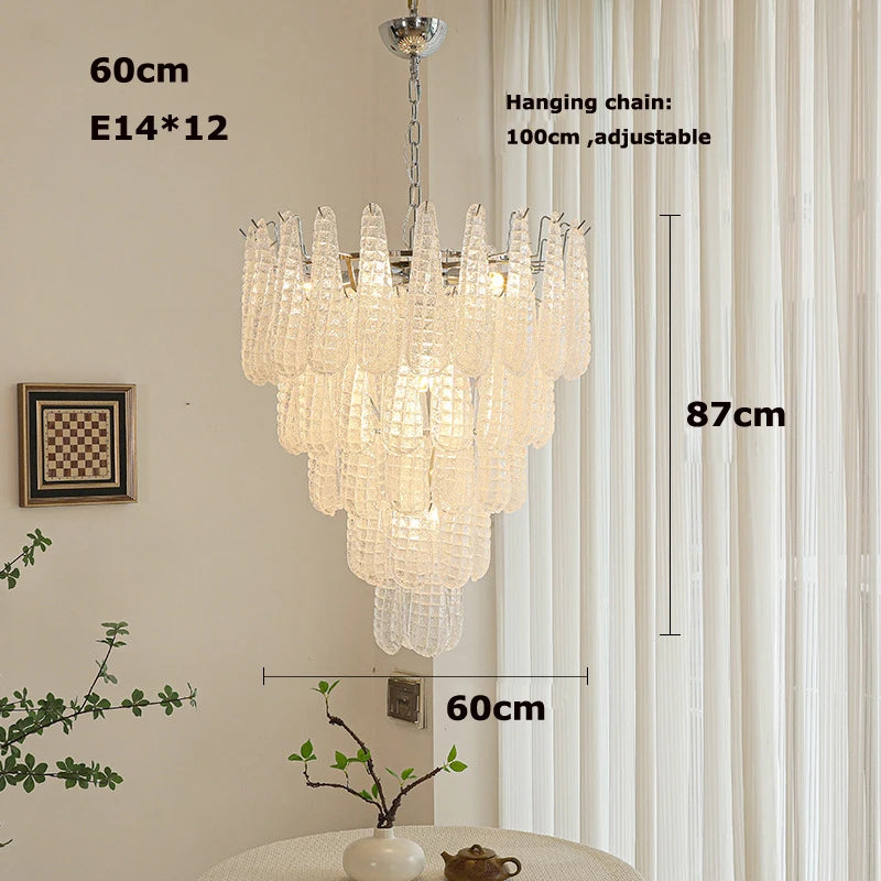 Pendelleuchte aus farbigem Glas mit dekorativem Blatt für ein stilvolles Interieur - vue 10 sur 12