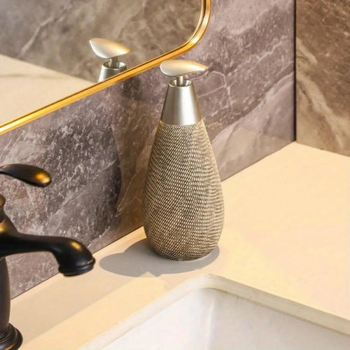 Creative Retro Style Ceramic Push-Type Soap Dispenser With Pump,  Hand Soap Bottle, Suitable For Bathrooms Kitchens And Toilets - vue 9 sur 11