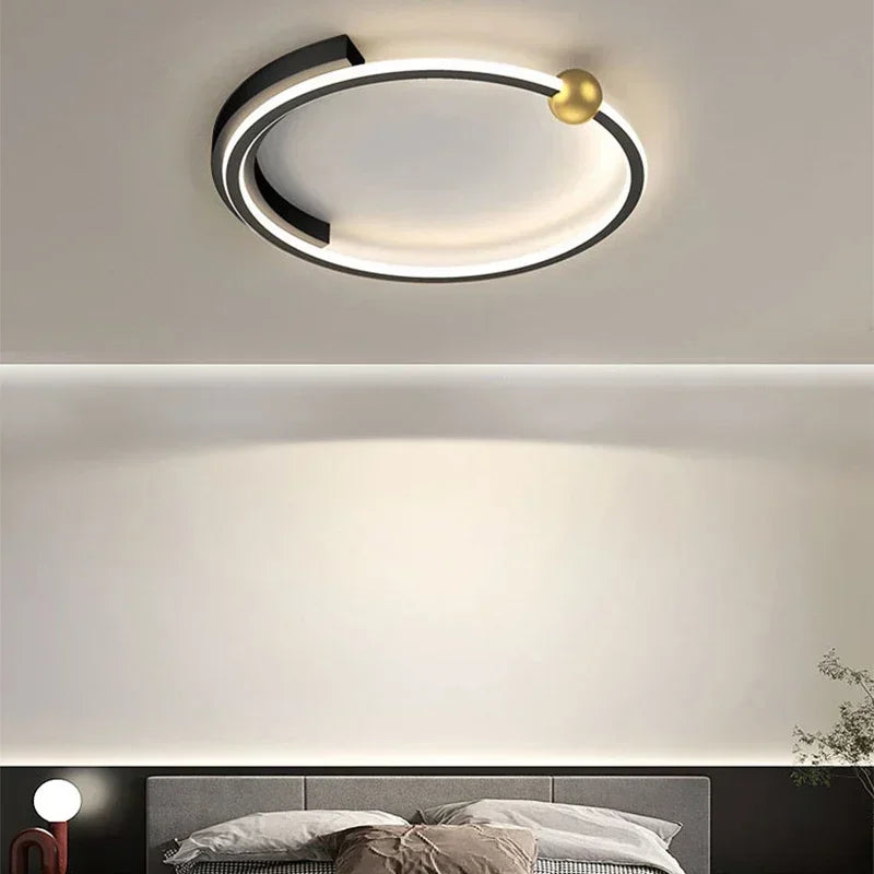 Plafonnier moderne à LEDs pour chambre salon salle à manger étude décoration de la maison minimalisme - vue 5 sur 16