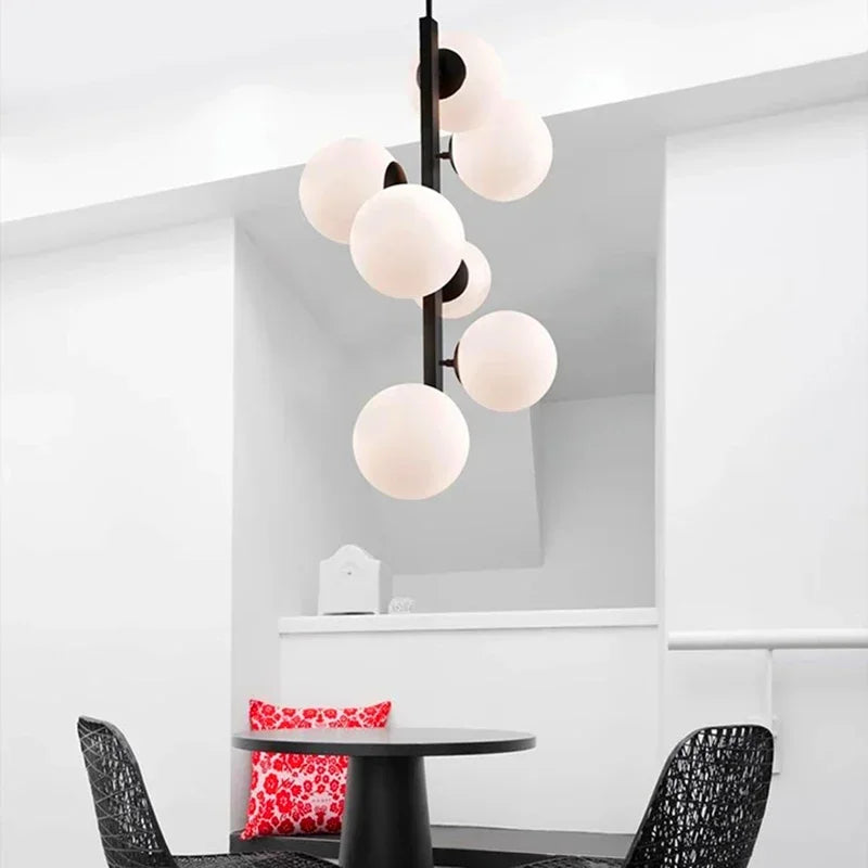 plafonnier nordique minimaliste en fer et verre décoratif