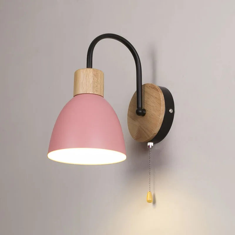 Moderne nordische Wandleuchte Macaron mit LED-Schalter für die Wohnungsdekoration - vue 5 sur 18