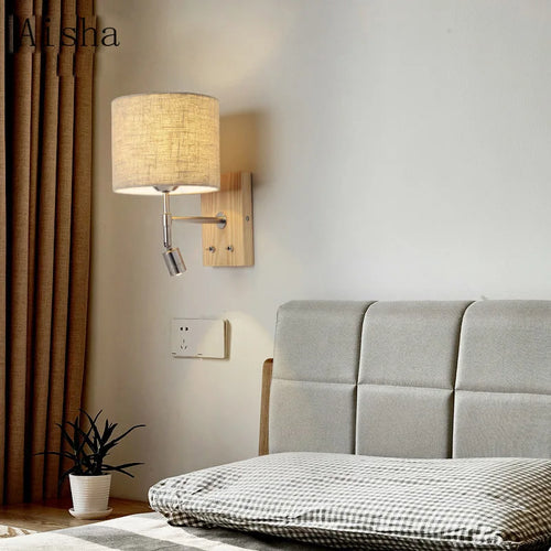 LED-Wandleuchte aus Massivholz für stilvolle Innendekoration - vue 2 sur 10