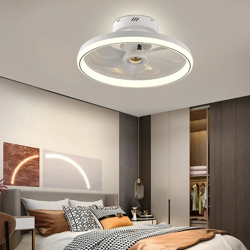 plafonnier moderne intelligent avec lumière led et télécommande - vue 5 sur 11