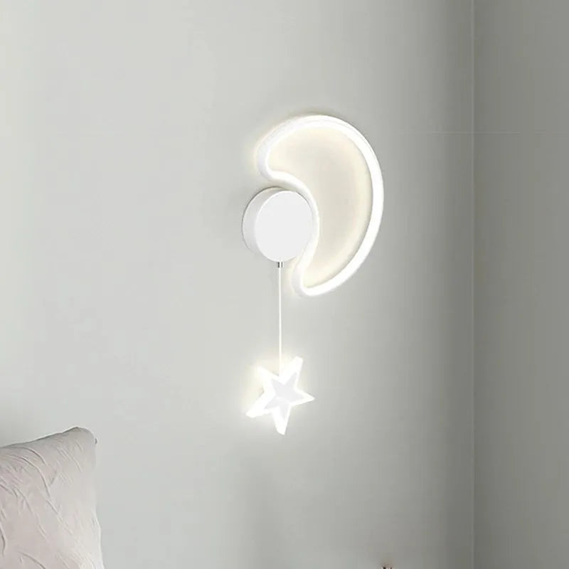 Applique murale LED modernes fer acrylique nuage étoile lune chambre d'enfants décor appliques pour chambre allée étude salon maison Lustre - vue 3 sur 18