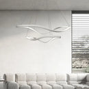 lustre led moderne en aluminium avec cordon d'anneau irrégulier réglable