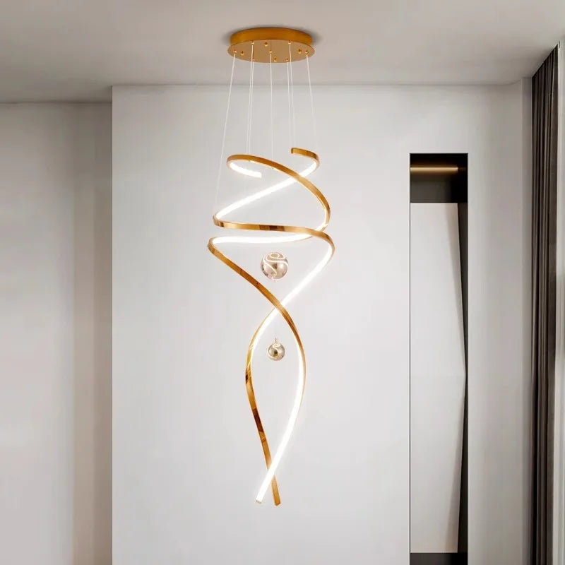 lustre suspension nordique pour éclairage intérieur salon - vue 2 sur 9