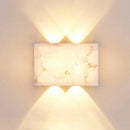 applique murale led moderne en marbre naturel et cuivre