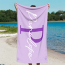 Serviette de plage personnalisée halloween monogramme enfant