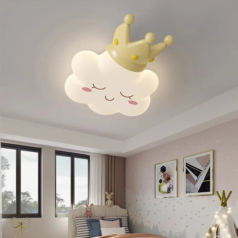 Deckenleuchte Wolke Rosa für romantisches und warmes Kinderzimmer - vue 5 sur 9