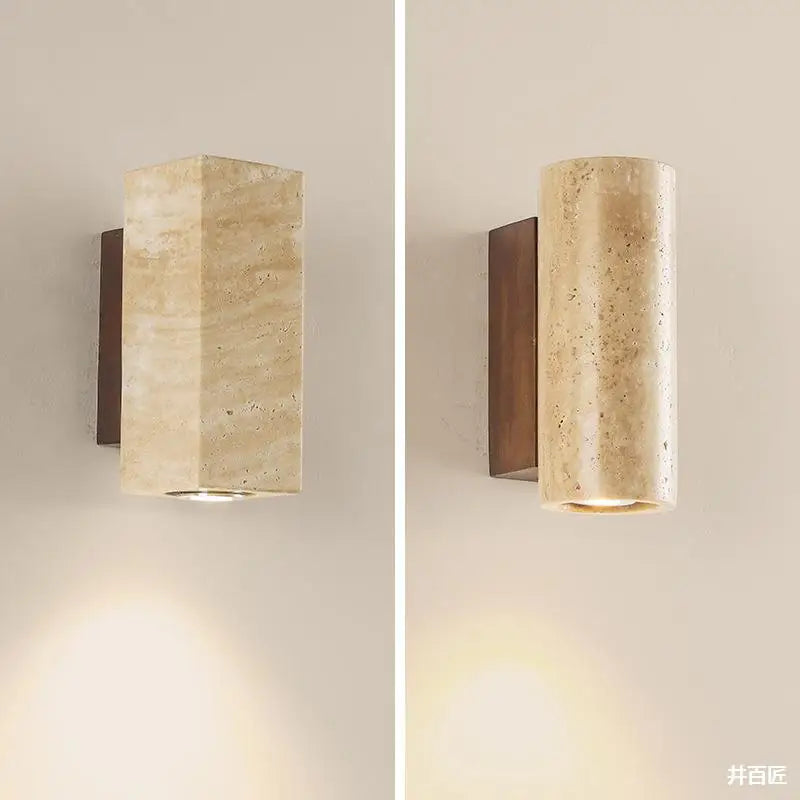 applique murale led wabi-sabi en pierre naturelle - vue 7 sur 14