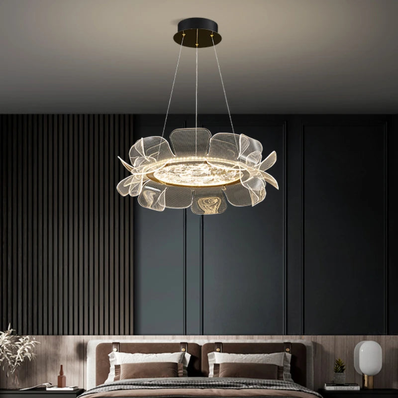 lustre moderne à fleurs pour décoration intérieure élégante - vue 5 sur 7