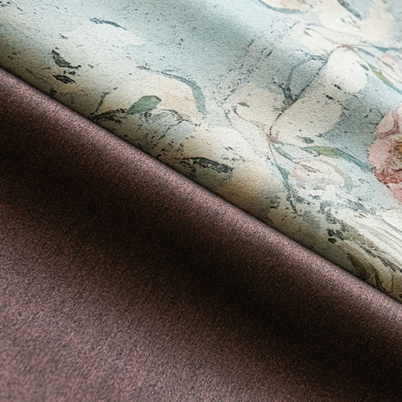 Rideau occultant moderne motif floral pour chambre salon