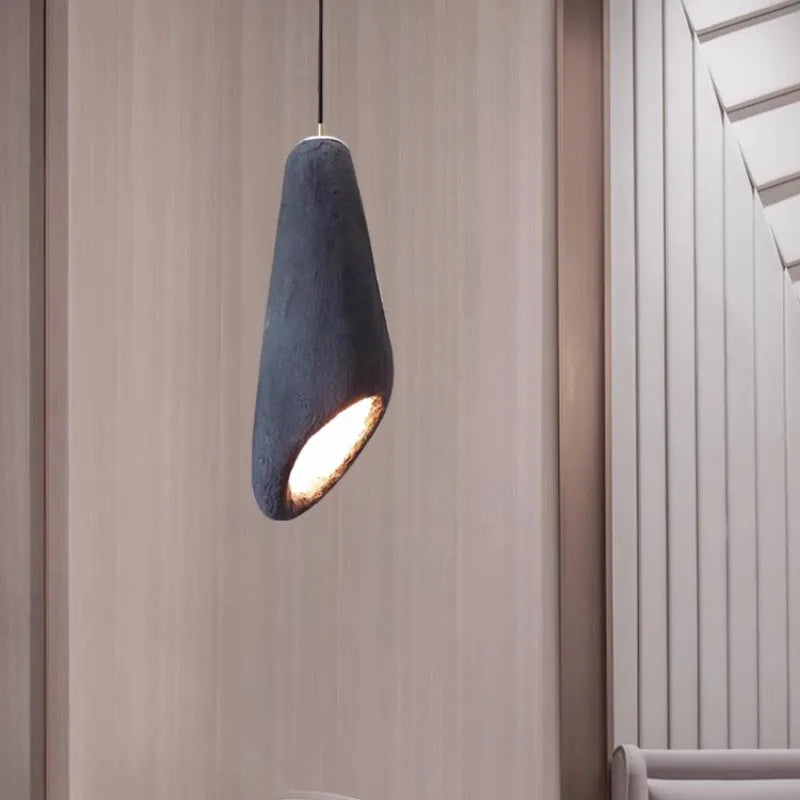 suspension Nordique résine Wabi Sabi lumières salle à manger Bar éclairage décor à la maison - vue 6 sur 6