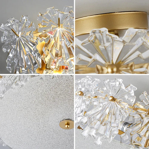 LED-Deckenleuchte aus Kristallglas im minimalistischen Design für elegantes Interieur - vue 7 sur 13