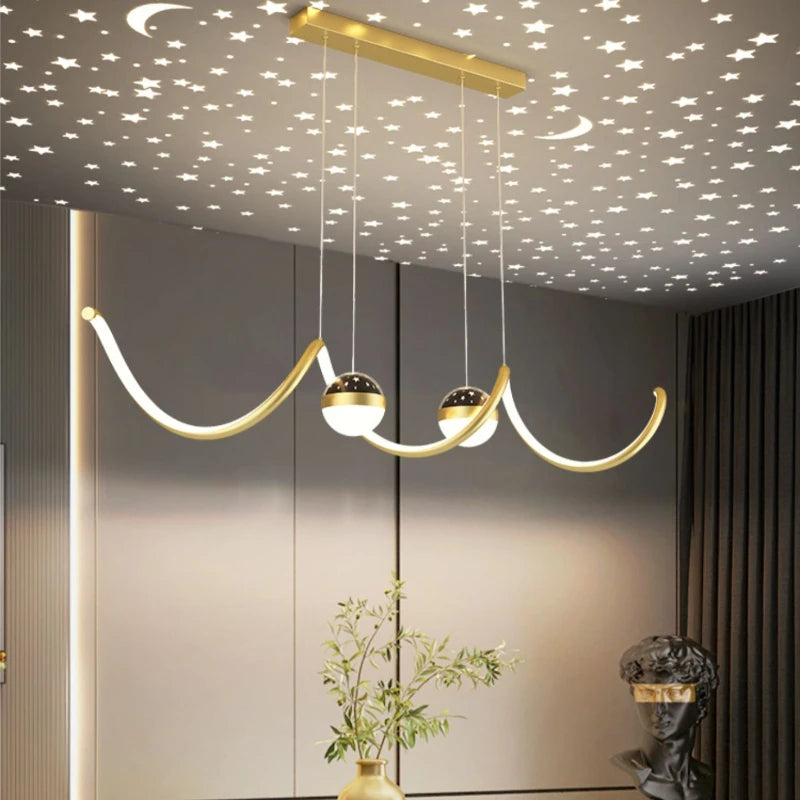 lustre étoile suspension créative pour décoration intérieure - vue 5 sur 8