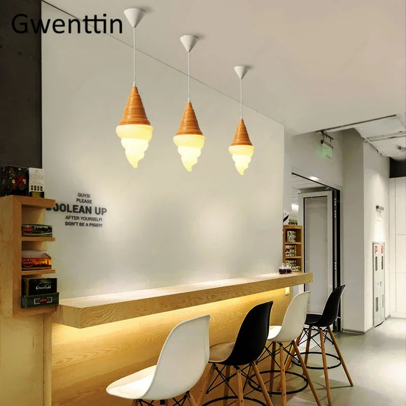 suspension créative en forme de crème glacée moderne - vue 4 sur 15