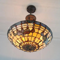 lustre en verre tiffany classique style européen pour décoration intérieure