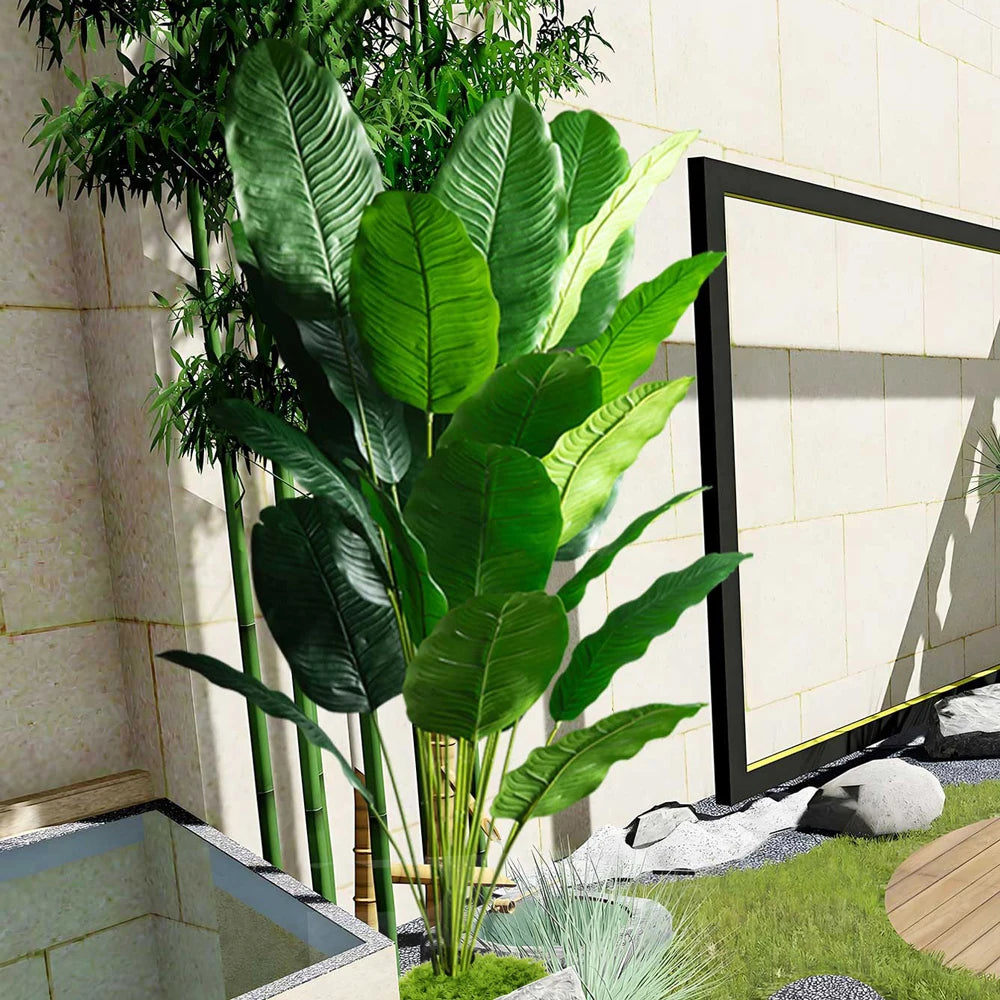 plantes artificielles grandes arbre oiseau paradis décoration jardin intérieur - vue 3 sur 9