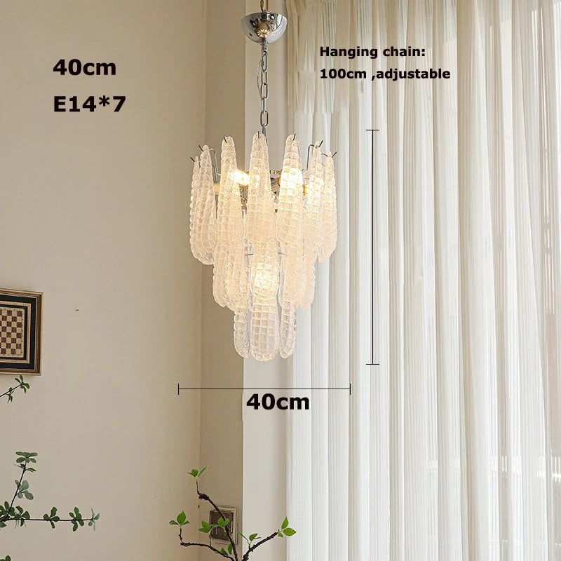 Pendelleuchte aus farbigem Glas mit dekorativem Blatt für ein stilvolles Interieur - vue 8 sur 12