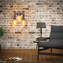 applique murale vintage steampunk en fer avec tuyau d'eau