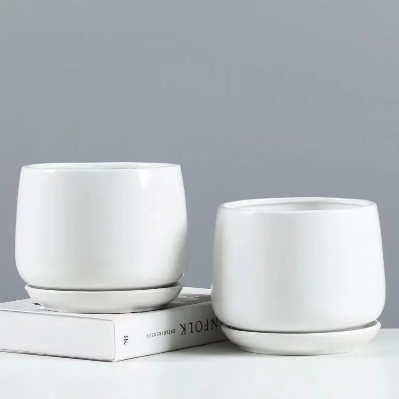 pot de fleurs en céramique créatif pour décoration intérieure et extérieure - vue 5 sur 9
