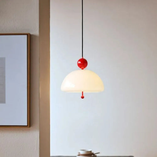Suspension LED nordique en verre champignon