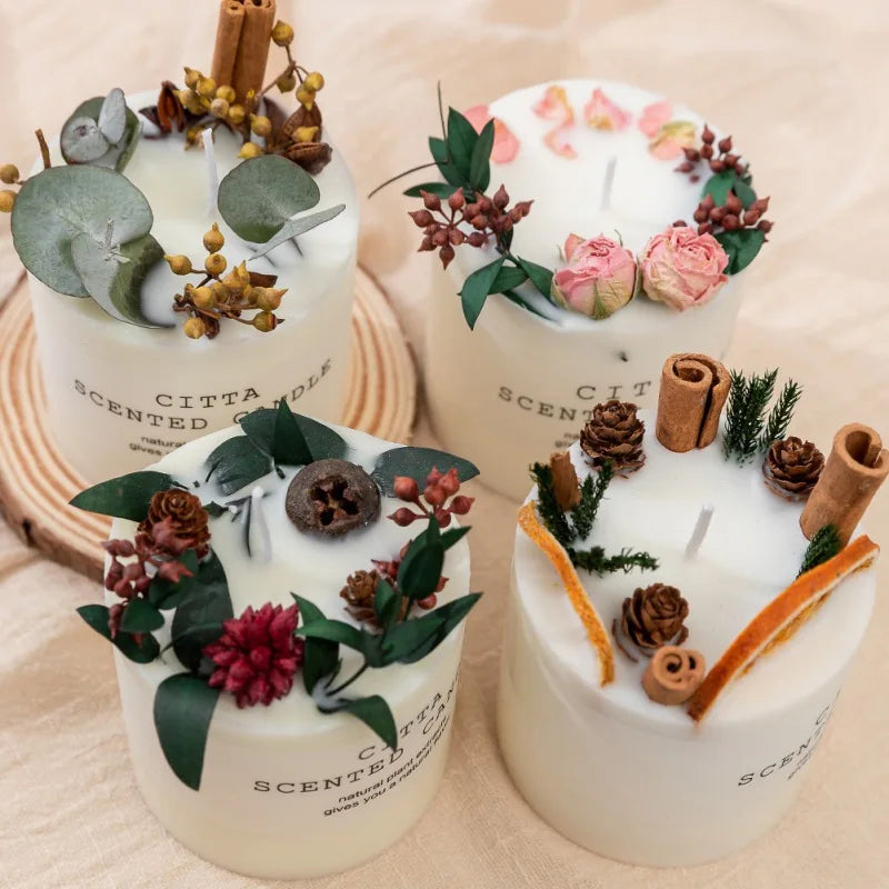 bougie rétro parfumée pour anniversaire et décoration de Noël - vue 5 sur 10