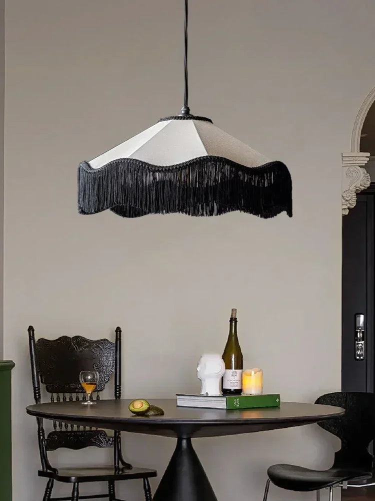 suspension en tissu rétro avec pompons pour décoration intérieure - vue 6 sur 8