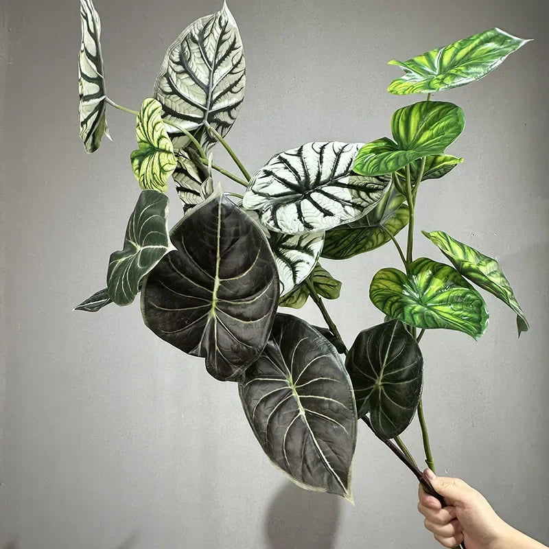 lot de 2 plantes vertes artificielles décoratives en plastique