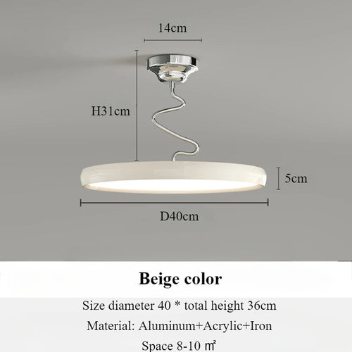 lustre moderne simple style nordique en aluminium avec lumières LED