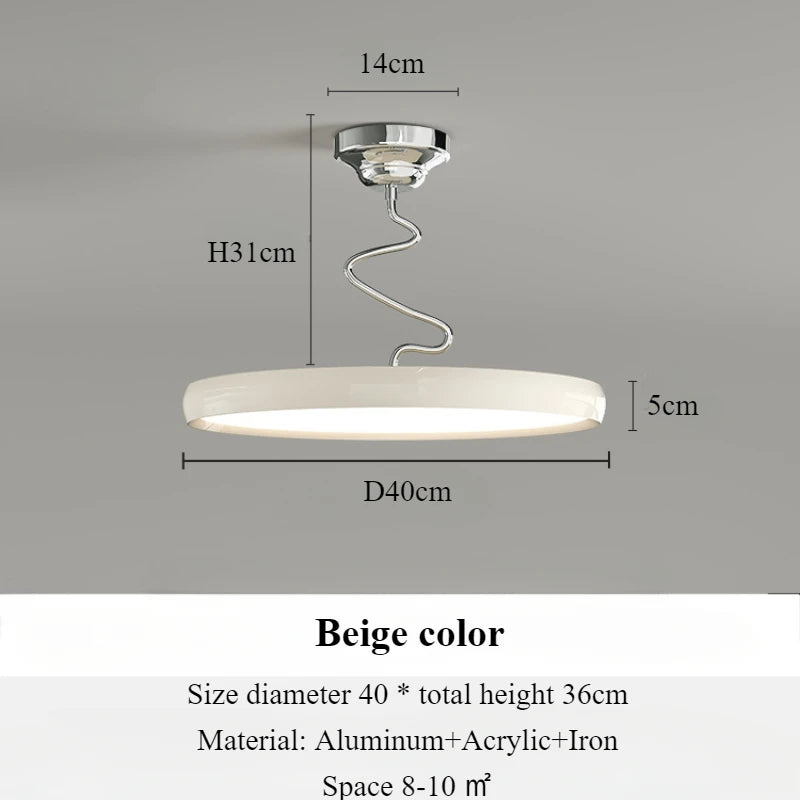 lustre moderne simple style nordique en aluminium avec lumières LED - vue 18 sur 18