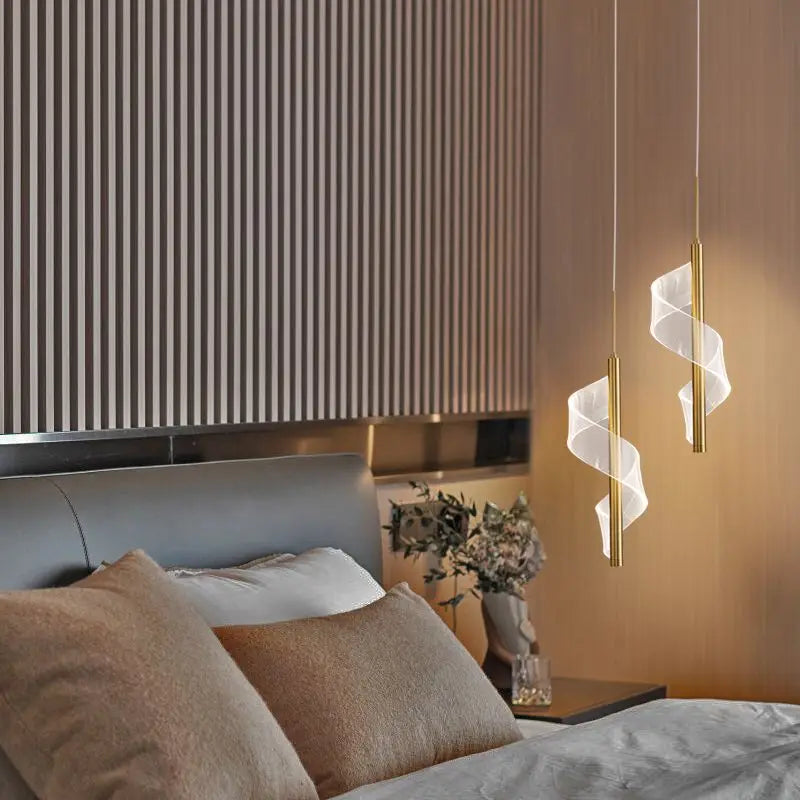 lustre moderne en verre ondulé design géométrique pour décoration intérieure - vue 2 sur 14