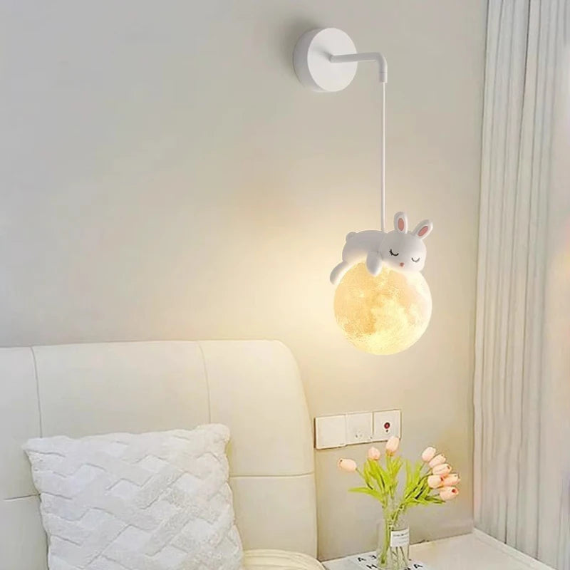 Applique murale lapin ours blanc nordique simple garçon fille bébé - vue 4 sur 8