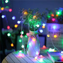 guirlande lumineuse à petites boules pour décoration intérieure et extérieure