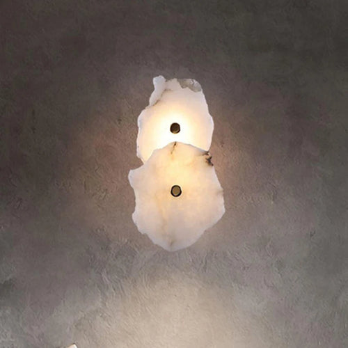 applique murale led créative feuilles de marbre pour hôtel de luxe