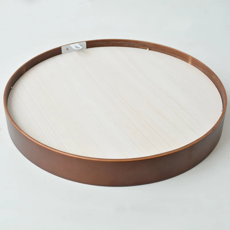 miroir en bois coréen design nordique rond suspendu pour maquillage - vue 6 sur 6